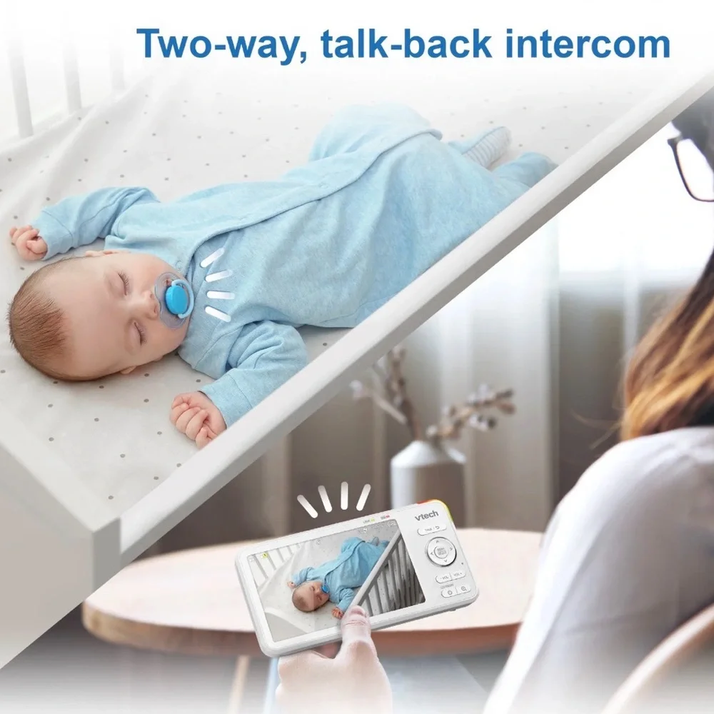 Brand New VTech White Over-the-Crib Smart HD Video Monitor WiFi, and nightlight